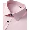 Alimens & Gentle Mens Anti Odor Dress Shirts Long Sleeve Wrinkle Free Stretch Button Down Shirt Business Formal Wedding(Light Pink)