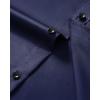 Alimens & Gentle Mens Anti Odor Dress Shirts Long Sleeve Wrinkle Free Stretch Button Down Shirt Business Formal Wedding(Navy Blue)