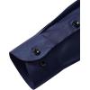Alimens & Gentle Mens Anti Odor Dress Shirts Long Sleeve Wrinkle Free Stretch Button Down Shirt Business Formal Wedding(Navy Blue)