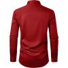 Alimens & Gentle Mens Anti Odor Dress Shirts Long Sleeve Wrinkle Free Stretch Button Down Shirt Business Formal Wedding(Red)