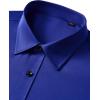 Alimens & Gentle Mens Anti Odor Dress Shirts Long Sleeve Wrinkle Free Stretch Button Down Shirt Business Formal Wedding(Royal Blue)