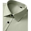 Alimens & Gentle Mens Anti Odor Dress Shirts Long Sleeve Wrinkle Free Stretch Button Down Shirt Business Formal Wedding(Sage Green)