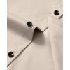 Alimens & Gentle Mens Anti Odor Dress Shirts Long Sleeve Wrinkle Free Stretch Button Down Shirt Business Formal Wedding(Tan)
