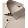 Alimens & Gentle Mens Anti Odor Dress Shirts Long Sleeve Wrinkle Free Stretch Button Down Shirt Business Formal Wedding(Tan)