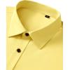 Alimens & Gentle Mens Anti Odor Dress Shirts Long Sleeve Wrinkle Free Stretch Button Down Shirt Business Formal Wedding(Yellow)