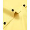 Alimens & Gentle Mens Anti Odor Dress Shirts Long Sleeve Wrinkle Free Stretch Button Down Shirt Business Formal Wedding(Yellow)