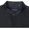 Alimens & Gentle Men’s Banded Collar Dress Shirts Wrinkle Free Long Sleeve Mandarin Collar Button Down Shirt(Black)