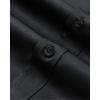 Alimens & Gentle Men’s Banded Collar Dress Shirts Wrinkle Free Long Sleeve Mandarin Collar Button Down Shirt(Black)
