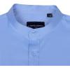 Alimens & Gentle Men’s Banded Collar Dress Shirts Wrinkle Free Long Sleeve Mandarin Collar Button Down Shirt(Blue)