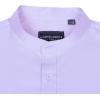 Alimens & Gentle Men’s Banded Collar Dress Shirts Wrinkle Free Long Sleeve Mandarin Collar Button Down Shirt(Lilac)