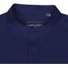 Alimens & Gentle Men’s Banded Collar Dress Shirts Wrinkle Free Long Sleeve Mandarin Collar Button Down Shirt(Navy)