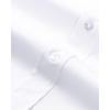 Alimens & Gentle Men’s Banded Collar Dress Shirts Wrinkle Free Long Sleeve Mandarin Collar Button Down Shirt(White)