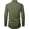 Alimens & Gentle Mens Dress Shirts Casual Long Sleeve Wrinkle Free Stretch Club Prom Party Button Down Shirt with Pocket(Army Green)