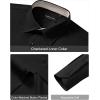 Alimens & Gentle Mens Dress Shirts Casual Long Sleeve Wrinkle Free Stretch Club Prom Party Button Down Shirt with Pocket(Black-champagne)