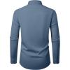 Alimens & Gentle Mens Dress Shirts Casual Long Sleeve Wrinkle Free Stretch Club Prom Party Button Down Shirt with Pocket(Denim Blue)