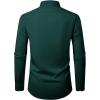 Alimens & Gentle Mens Dress Shirts Casual Long Sleeve Wrinkle Free Stretch Club Prom Party Button Down Shirt with Pocket(Green)
