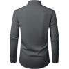 Alimens & Gentle Mens Dress Shirts Casual Long Sleeve Wrinkle Free Stretch Club Prom Party Button Down Shirt with Pocket(Grey)
