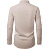 Alimens & Gentle Mens Dress Shirts Casual Long Sleeve Wrinkle Free Stretch Club Prom Party Button Down Shirt with Pocket(Khaki)