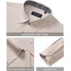 Alimens & Gentle Mens Dress Shirts Casual Long Sleeve Wrinkle Free Stretch Club Prom Party Button Down Shirt with Pocket(Khaki)