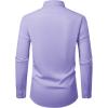 Alimens & Gentle Mens Dress Shirts Casual Long Sleeve Wrinkle Free Stretch Club Prom Party Button Down Shirt with Pocket(Lavender)