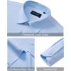 Alimens & Gentle Mens Dress Shirts Casual Long Sleeve Wrinkle Free Stretch Club Prom Party Button Down Shirt with Pocket(Light Blue)