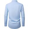 Alimens & Gentle Mens Dress Shirts Casual Long Sleeve Wrinkle Free Stretch Club Prom Party Button Down Shirt with Pocket(Light Blue)