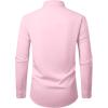 Alimens & Gentle Mens Dress Shirts Casual Long Sleeve Wrinkle Free Stretch Club Prom Party Button Down Shirt with Pocket(Pink)