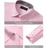 Alimens & Gentle Mens Dress Shirts Casual Long Sleeve Wrinkle Free Stretch Club Prom Party Button Down Shirt with Pocket(Pink)