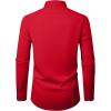 Alimens & Gentle Mens Dress Shirts Casual Long Sleeve Wrinkle Free Stretch Club Prom Party Button Down Shirt with Pocket(Red)