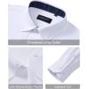 Alimens & Gentle Mens Dress Shirts Casual Long Sleeve Wrinkle Free Stretch Club Prom Party Button Down Shirt with Pocket(White-polka Dots)