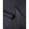Alimens & Gentle Men’s Dress Shirts French Cuff Long Sleeve Regular Fit Formal Tuxedo Cufflinks Shirt(Black)