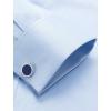 Alimens & Gentle Men’s Dress Shirts French Cuff Long Sleeve Regular Fit Formal Tuxedo Cufflinks Shirt(Twilled Blue)