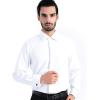 Alimens & Gentle Men’s Dress Shirts French Cuff Long Sleeve Regular Fit Formal Tuxedo Cufflinks Shirt(White)