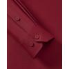Alimens & Gentle Men’s Dress Shirts Long Sleeve Stretch Wrinkle Free Business Casual Button Down Shirt(Burgundy)