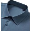 Alimens & Gentle Men’s Dress Shirts Long Sleeve Stretch Wrinkle Free Business Casual Button Down Shirt(Dusty Blue)