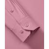 Alimens & Gentle Men’s Dress Shirts Long Sleeve Stretch Wrinkle Free Business Casual Button Down Shirt(Dusty Pink)