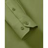 Alimens & Gentle Men’s Dress Shirts Long Sleeve Stretch Wrinkle Free Business Casual Button Down Shirt(Olive Green)