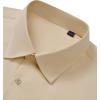 Alimens & Gentle Men’s Dress Shirts Long Sleeve Stretch Wrinkle Free Business Casual Button Down Shirt(Tan)