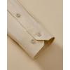 Alimens & Gentle Men’s Dress Shirts Long Sleeve Stretch Wrinkle Free Business Casual Button Down Shirt(Tan)