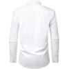 Alimens & Gentle Men’s Dress Shirts Long Sleeve Stretch Wrinkle Free Business Casual Button Down Shirt(White)