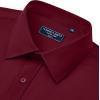 Alimens & Gentle Mens Dress Shirts Long Sleeve Wrinkle Free Stretch Business Casual Button Down Shirts(Burgundy)