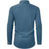 Alimens & Gentle Mens Dress Shirts Long Sleeve Wrinkle Free Stretch Business Casual Button Down Shirts(Denim Blue)