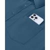 Alimens & Gentle Mens Dress Shirts Long Sleeve Wrinkle Free Stretch Business Casual Button Down Shirts(Denim Blue)