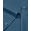 Alimens & Gentle Mens Dress Shirts Long Sleeve Wrinkle Free Stretch Business Casual Button Down Shirts(Denim Blue)
