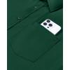 Alimens & Gentle Mens Dress Shirts Long Sleeve Wrinkle Free Stretch Business Casual Button Down Shirts(Green)