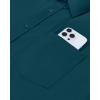 Alimens & Gentle Mens Dress Shirts Long Sleeve Wrinkle Free Stretch Business Casual Button Down Shirts(Peacock Blue)