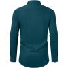 Alimens & Gentle Mens Dress Shirts Long Sleeve Wrinkle Free Stretch Business Casual Button Down Shirts(Peacock Blue)