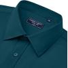 Alimens & Gentle Mens Dress Shirts Long Sleeve Wrinkle Free Stretch Business Casual Button Down Shirts(Peacock Blue)