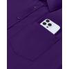 Alimens & Gentle Mens Dress Shirts Long Sleeve Wrinkle Free Stretch Business Casual Button Down Shirts(Purple)