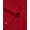 Alimens & Gentle Mens Dress Shirts Long Sleeve Wrinkle Free Stretch Business Casual Button Down Shirts(Red)
